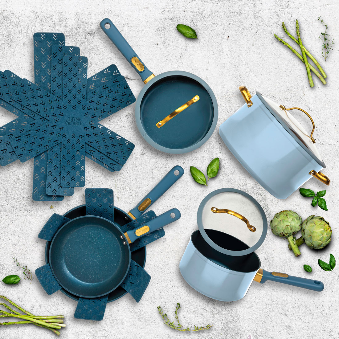 Blue Granite Collection, Cookware