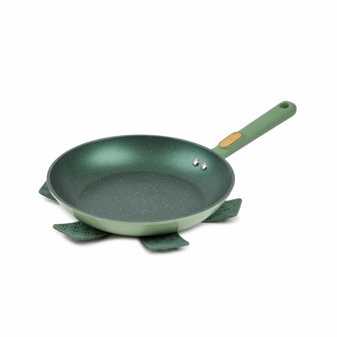 Thyme & Table Nonstick 12-Piece Granite Cookware Set, Green
