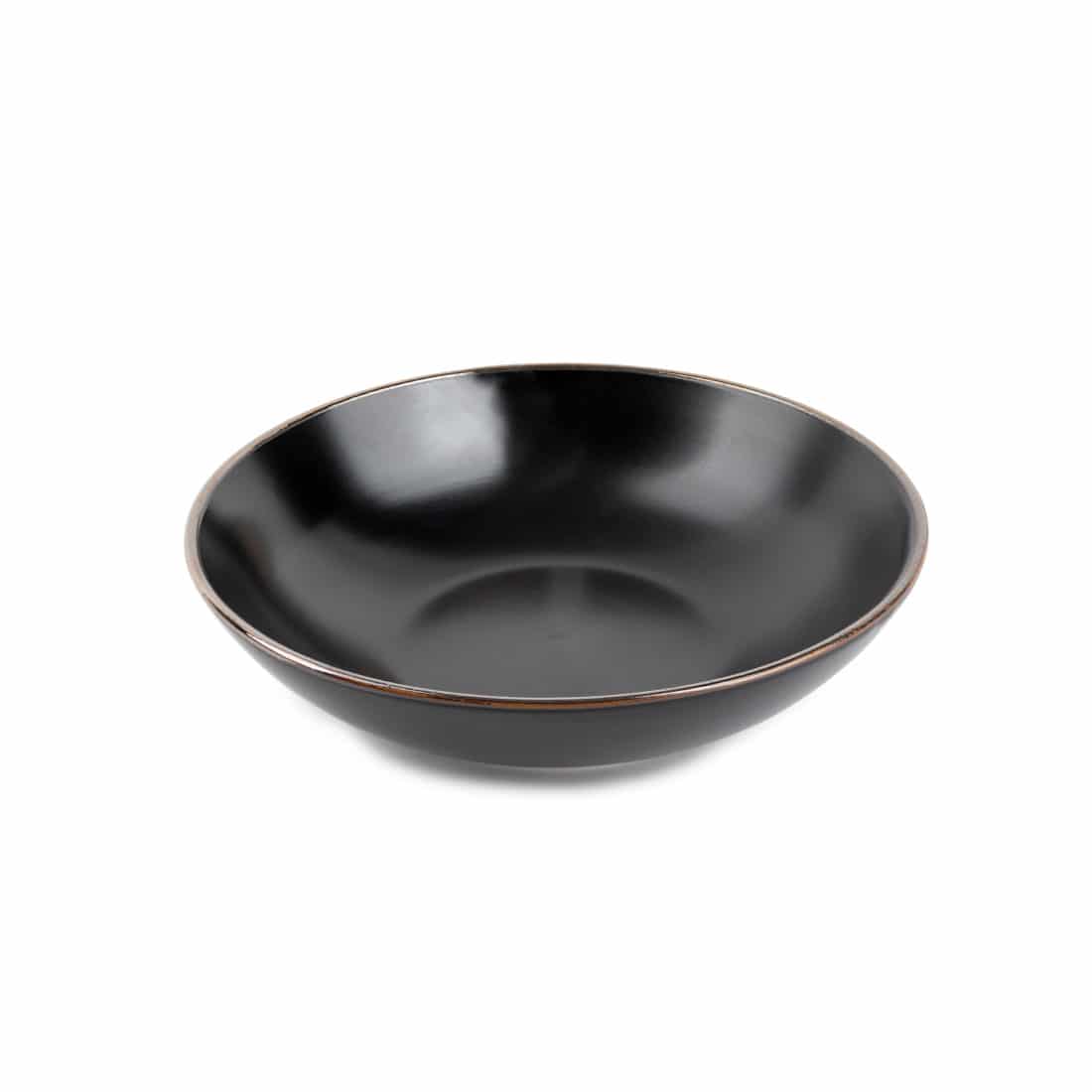 Thyme & Table Dinnerware Black Onyx Stoneware Round Bowls, 4 Pack