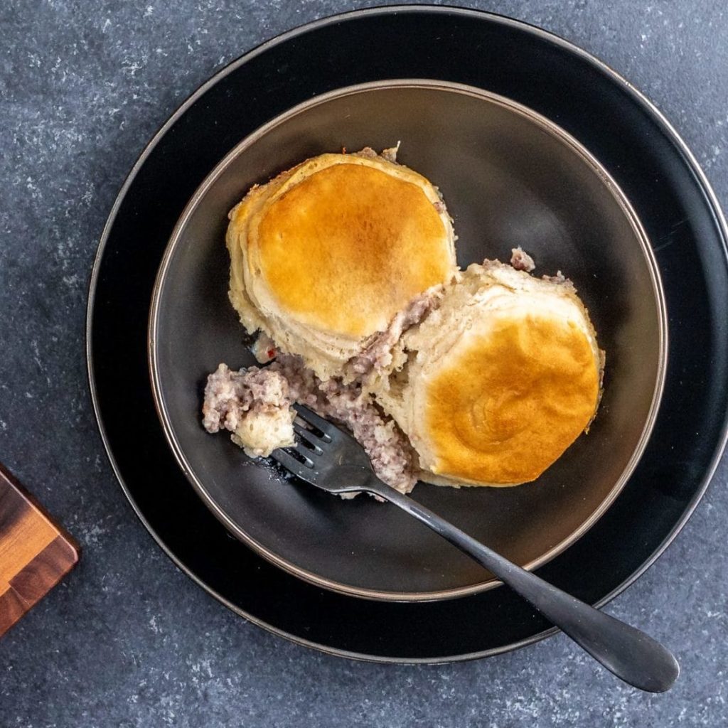 Pan Biscuits & Gravy Thyme & Table