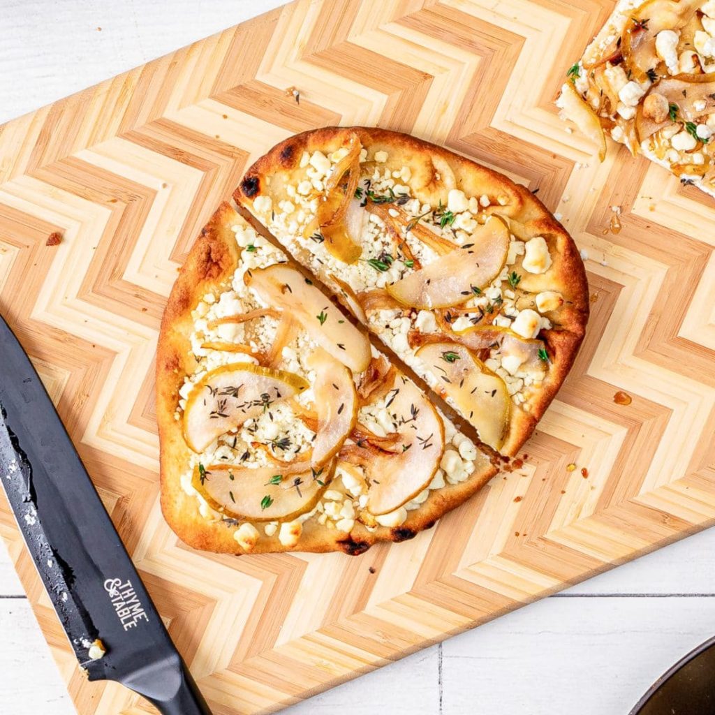 Pear & Goat Cheese Flatbread Thyme & Table